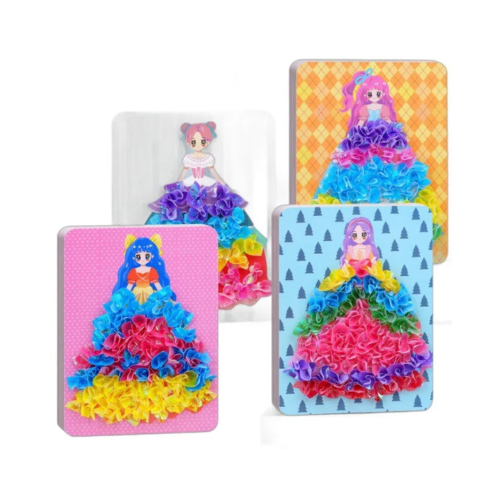Puzzle Puncture Painting Card Set – DIY Princess & Animal Art Craft