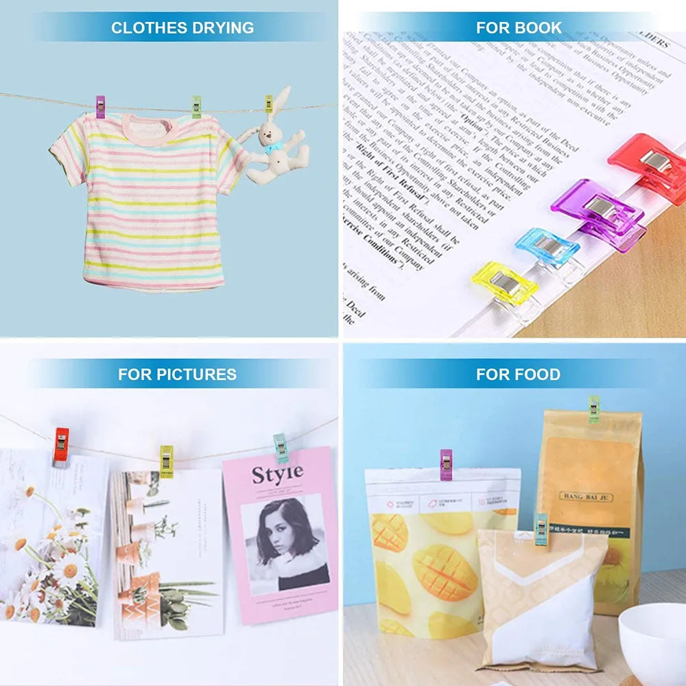 10-50pcs Multipurpose Sewing Clips – Plastic Craft & Quilting Clamps