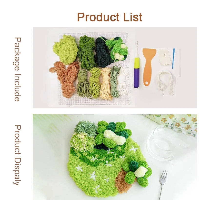 Latch Hook Coaster Kit – DIY Yarn Craft for Adults & Beginners