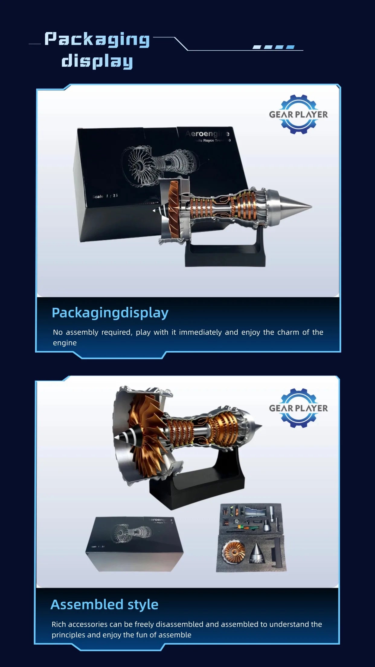 Turbofan Engine DIY Model – Educational Aircraft Science Kit