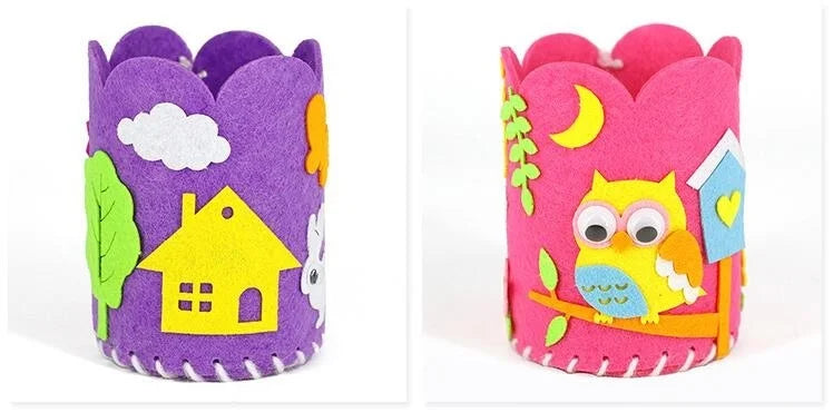 4pcs Kids DIY Pencil Holder Kit – Creative Craft Toy Set