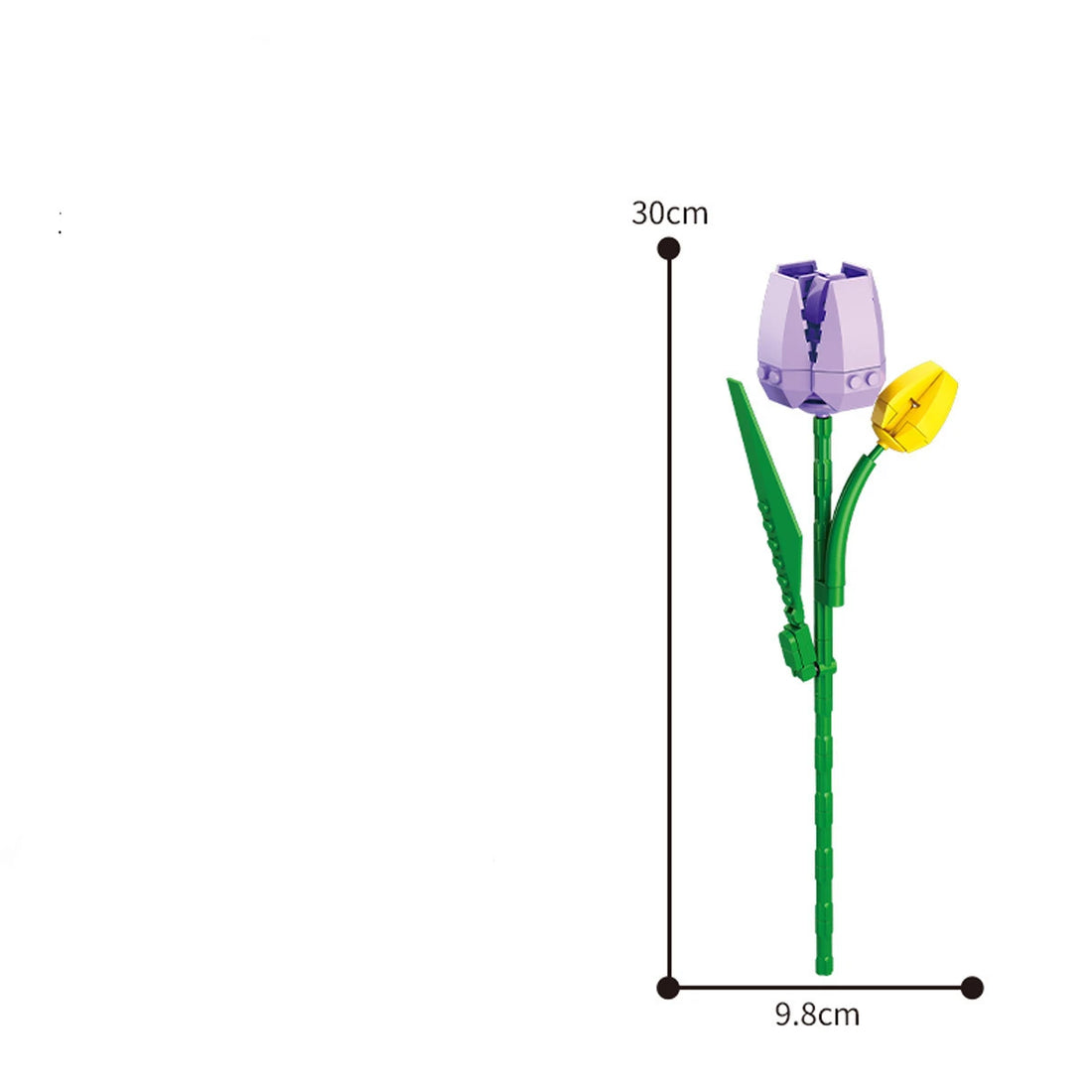 13 Styles Flower Building Blocks – DIY Rose & Tulip Home Ornaments
