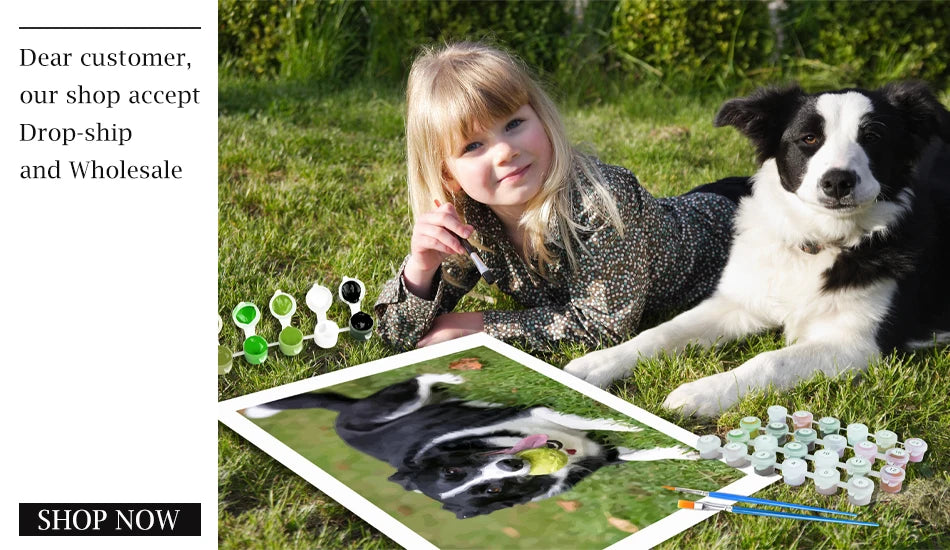 City Landscape Paint by Numbers – Framed DIY Canvas Art Kit for Adults