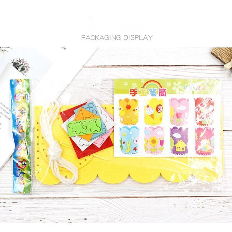 4pcs Kids DIY Pencil Holder Kit – Creative Craft Toy Set