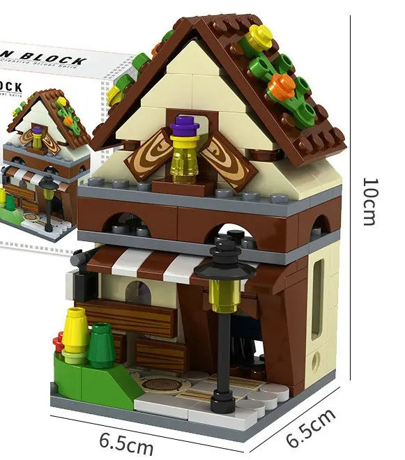 Mini City Street Snack Shop Blocks – Compatible Building Set