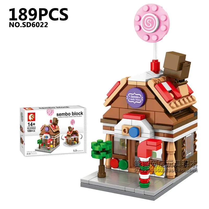 Mini City Street Snack Shop Blocks – Compatible Building Set