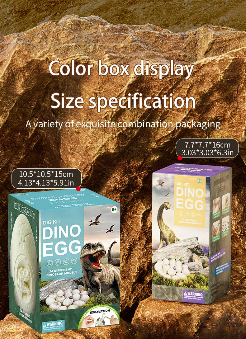Children archaeology dig dinosaur eggs toy dinosaur fossils Boys and girls diy handmade blind box dig earth dig treasure puzzle
