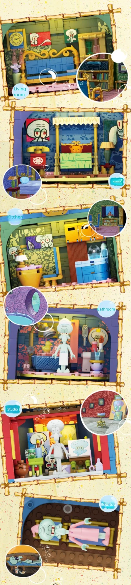 Krusty Krab Building Blocks – Cartoon Restaurant Model Set