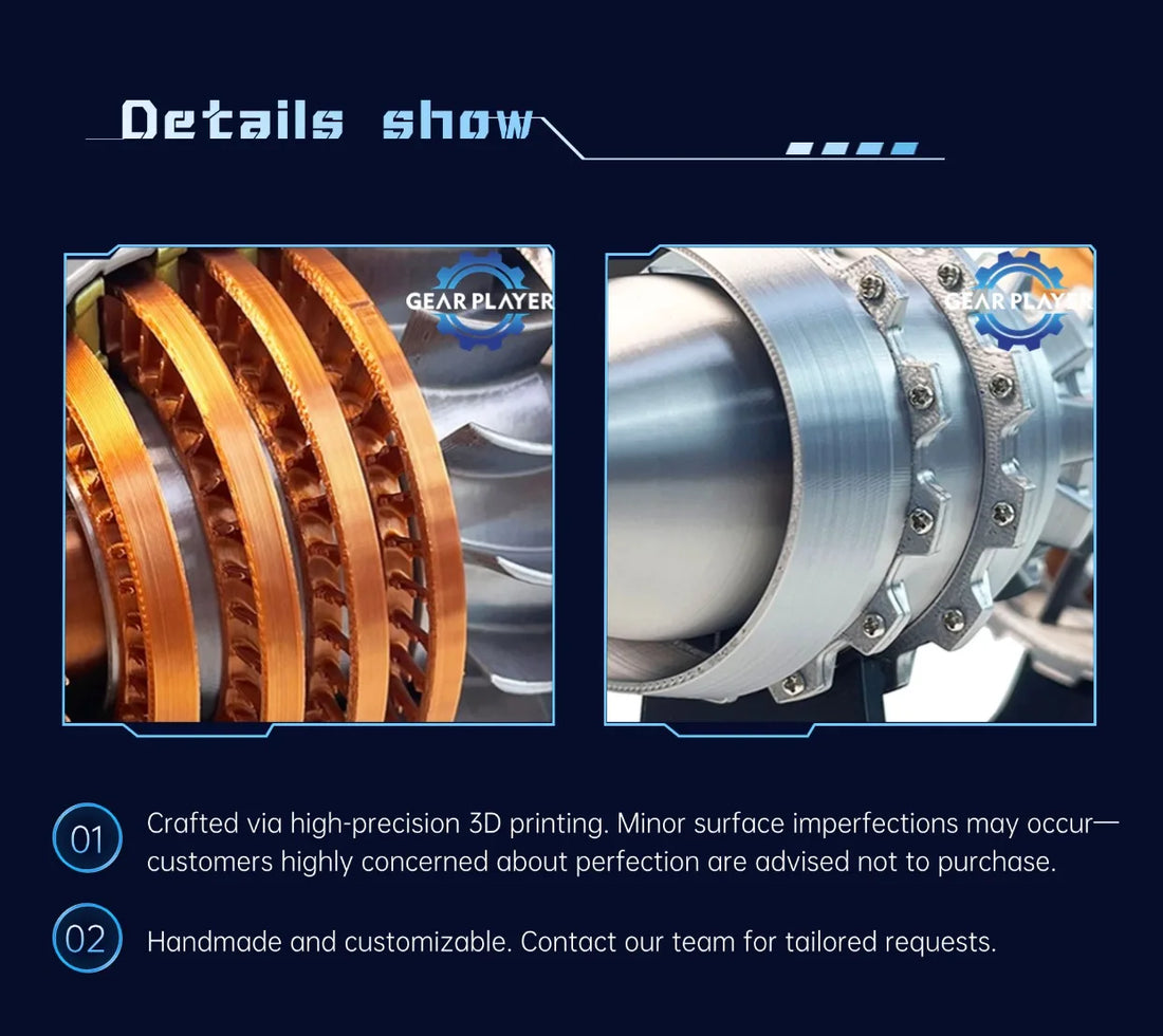 Turbofan Engine DIY Model – Educational Mechanical Aircraft Kit