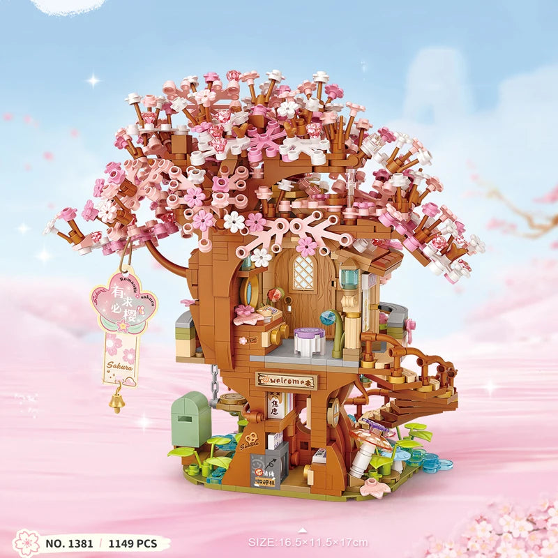 Street View Building Block Set – Mini Shops & Tea House Models