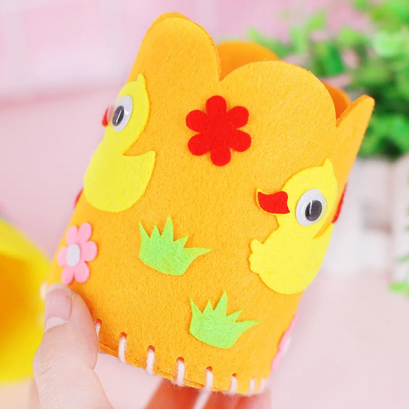4pcs Kids DIY Pencil Holder Kit – Creative Craft Toy Set