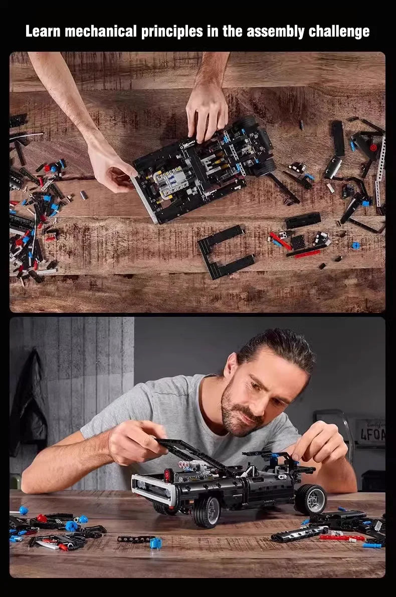 1077pcs Technical Racing Car Model – Collector’s DIY Build Set