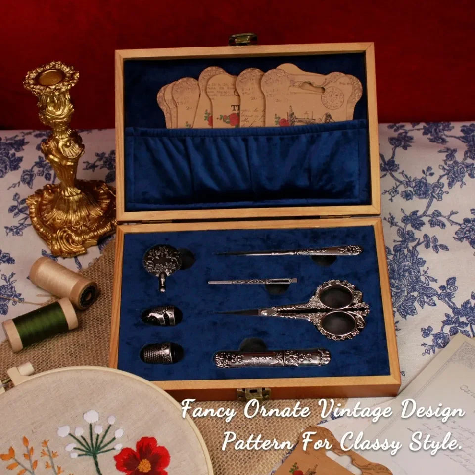 Vintage Sewing Kit – Retro Scissors & Needle Set