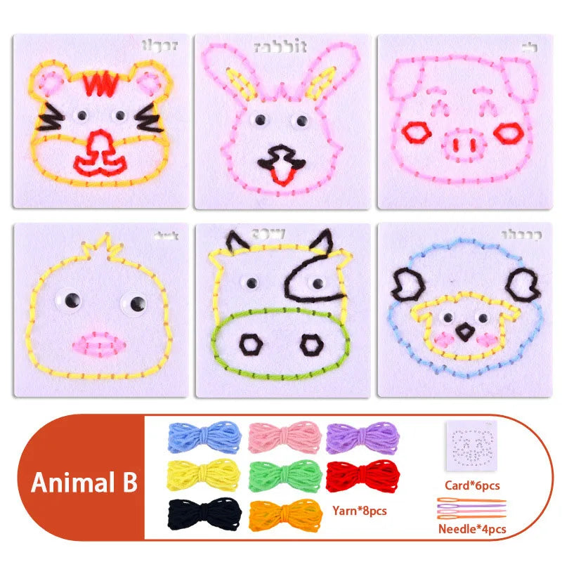 Children’s DIY Sewing Kit – Educational Felt Animal Craft Set
