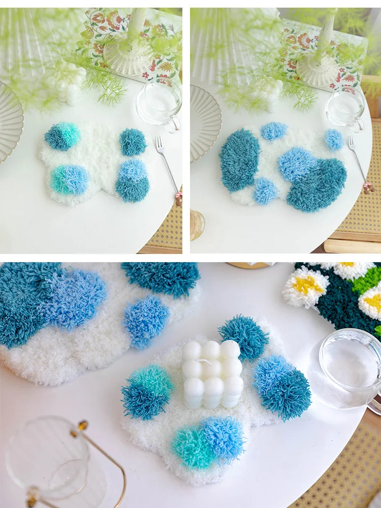 Latch Hook Coaster Kit – DIY Yarn Craft for Adults & Beginners