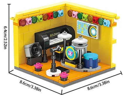 Mini City Street Snack Shop Blocks – Compatible Building Set