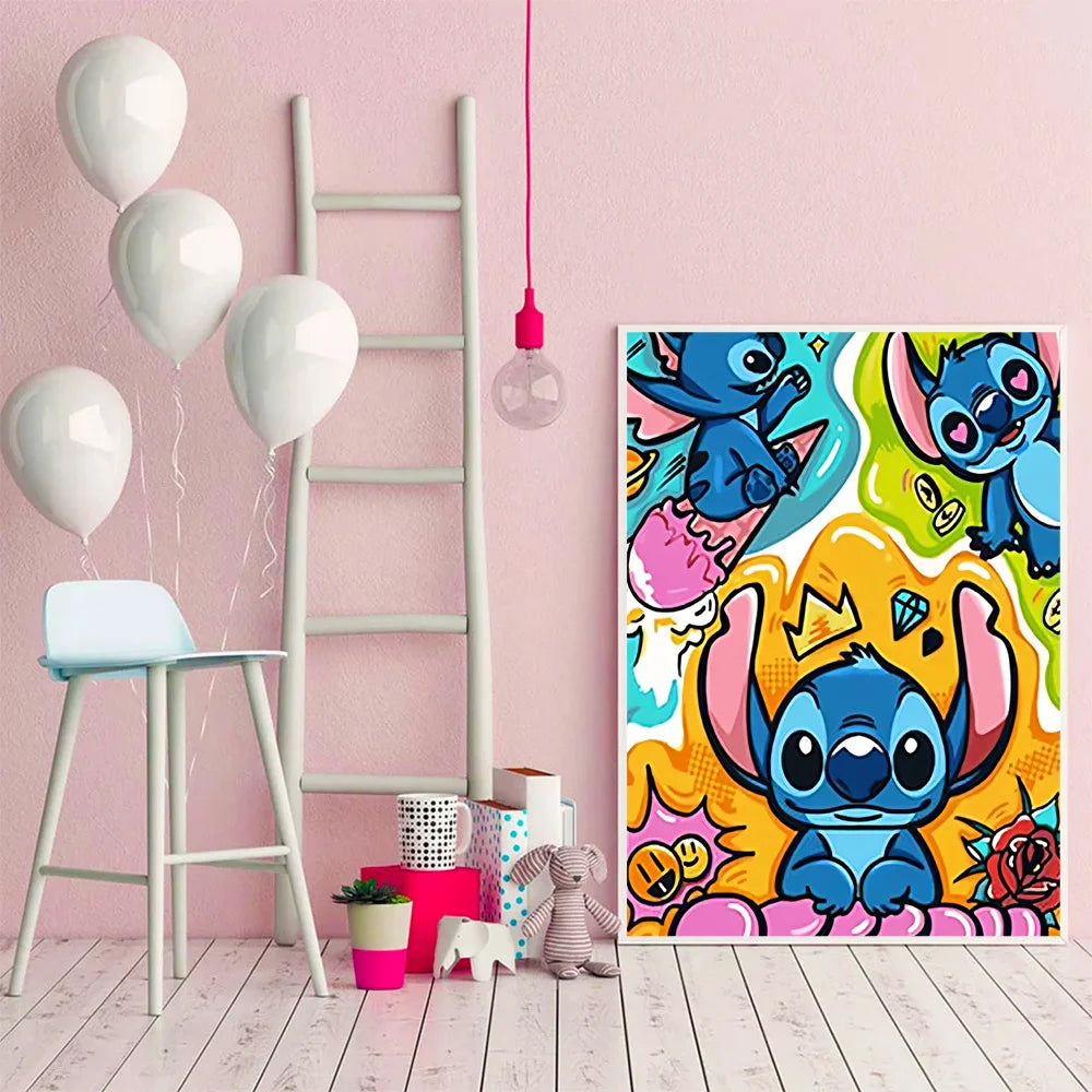 Disney Lilo & Stitch Paint by Numbers Kit – Canvas Art Set