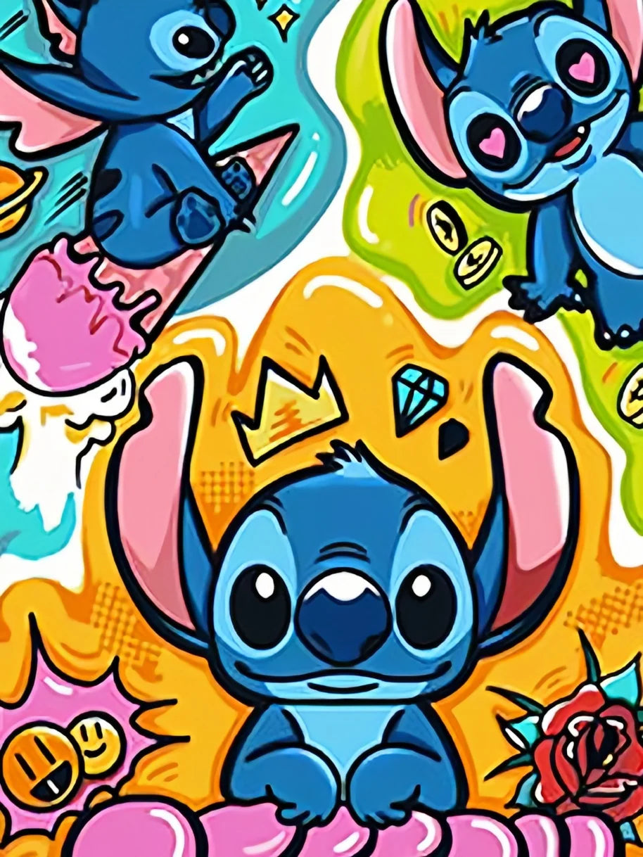 Disney Lilo & Stitch Paint by Numbers Kit – Canvas Art Set