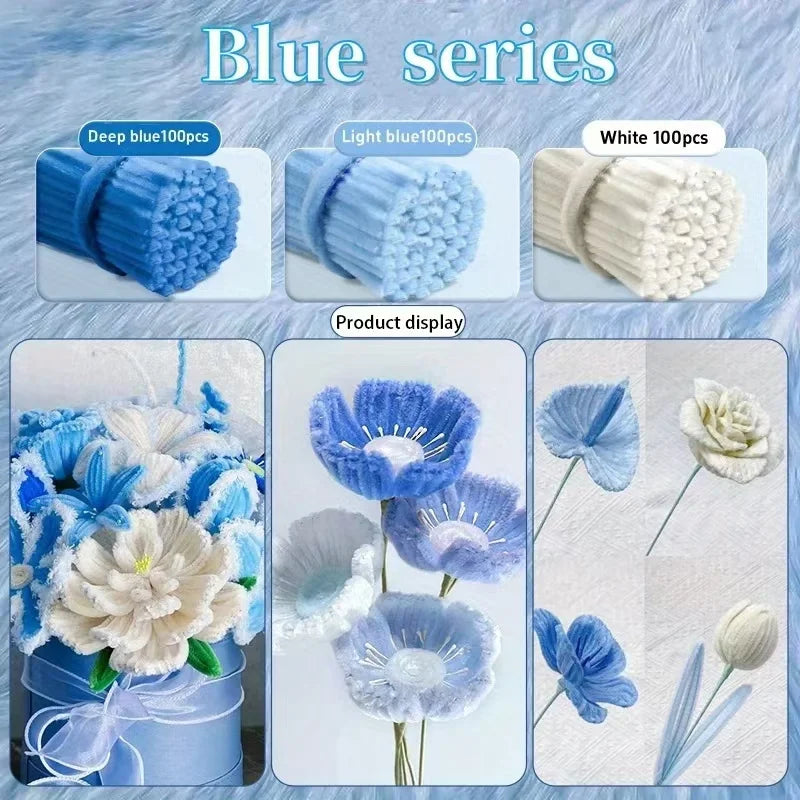 Chenille Stems – 30cm Pipe Cleaners for DIY Crafts & Flower Making