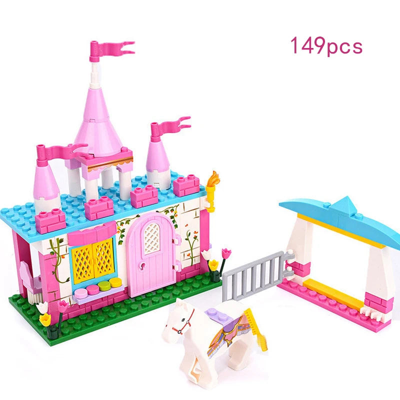 Mini Shop Market Street View – Hamburger & Retail Building Blocks