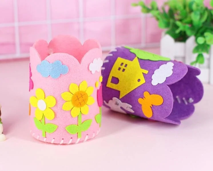 4pcs Kids DIY Pencil Holder Kit – Creative Craft Toy Set