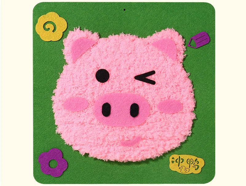 Cartoon Animal Punch Needle Kit – Beginner DIY Embroidery Set