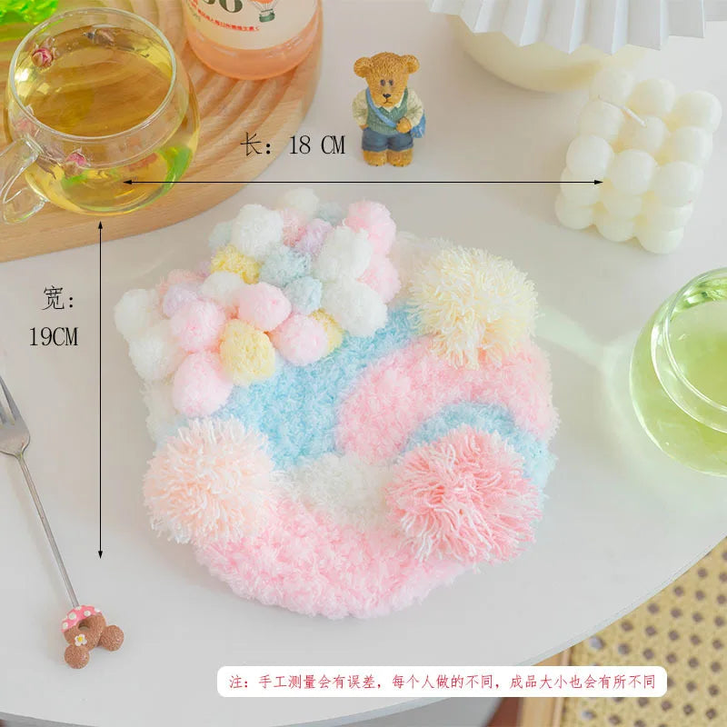 Latch Hook Coaster Kit – DIY Yarn Craft for Adults & Beginners