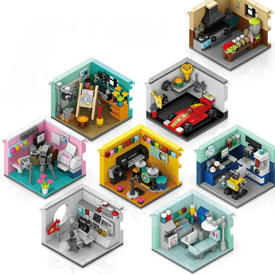 Mini City Street Snack Shop Blocks – Compatible Building Set