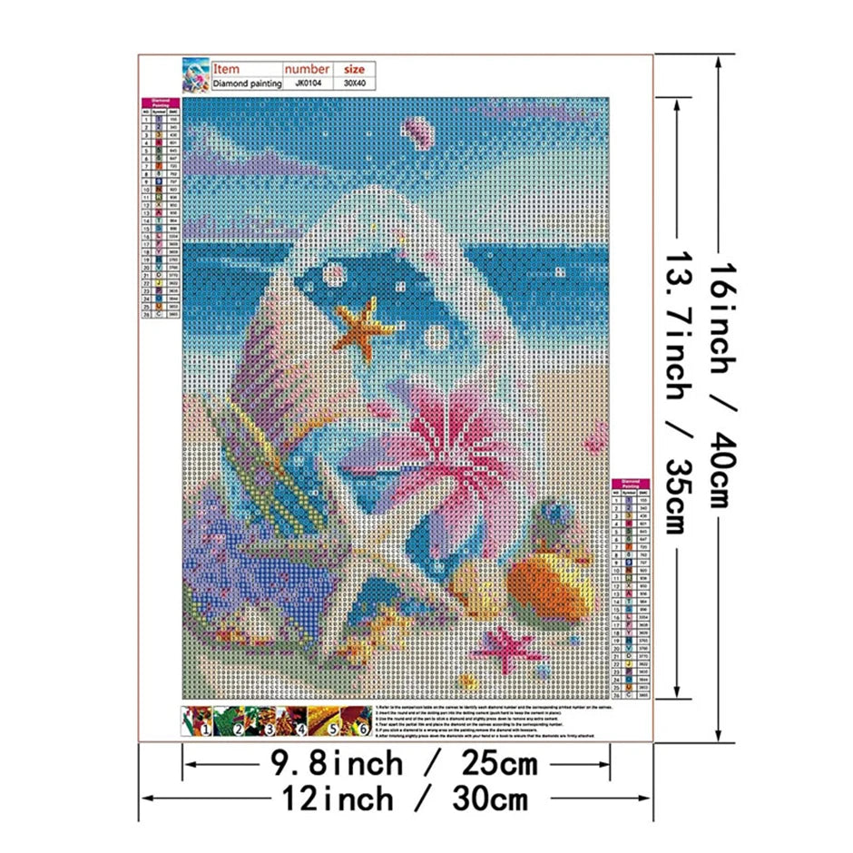 Starfish 5D Diamond Painting – Fantasy Seaside Mosaic Kit
