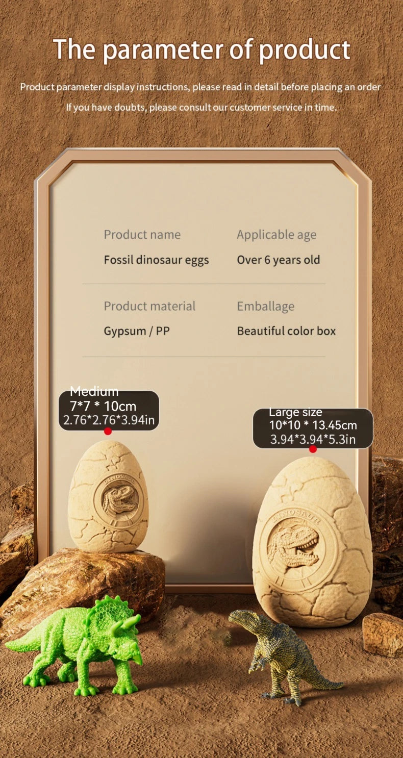 Children archaeology dig dinosaur eggs toy dinosaur fossils Boys and girls diy handmade blind box dig earth dig treasure puzzle