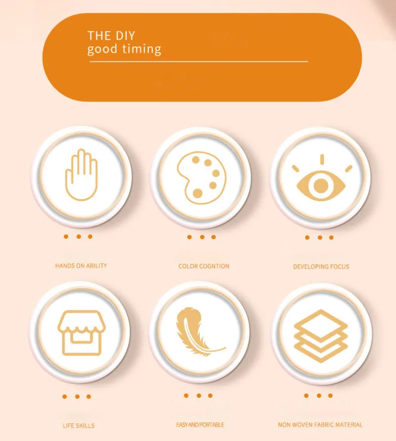 Children’s DIY Sewing Kit – Educational Felt Animal Craft Set