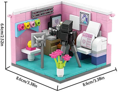 Mini City Street Snack Shop Blocks – Compatible Building Set