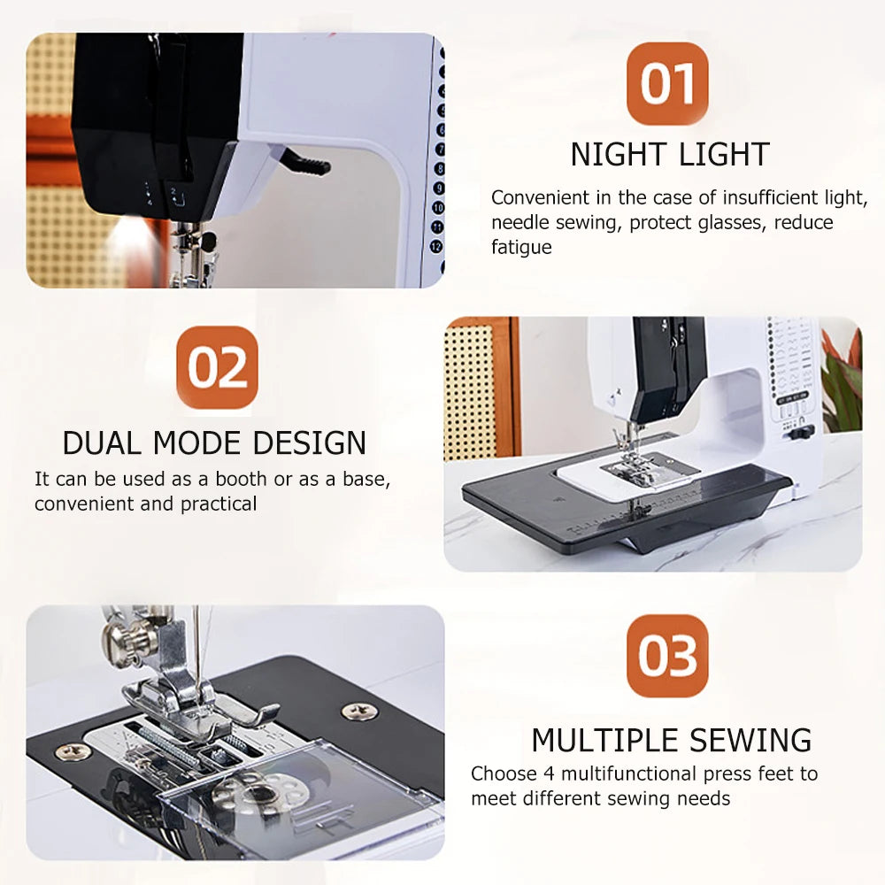 Portable Sewing Machine – 12 Stitches with Foot Pedal