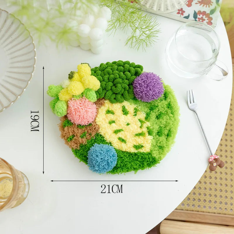 Latch Hook Coaster Kit – DIY Yarn Craft for Adults & Beginners