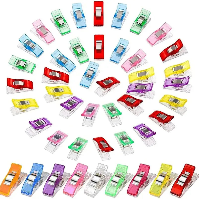 10-50pcs Multipurpose Sewing Clips – Plastic Craft & Quilting Clamps