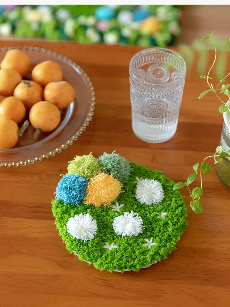 Latch Hook Coaster Kit – DIY Yarn Craft for Adults & Beginners