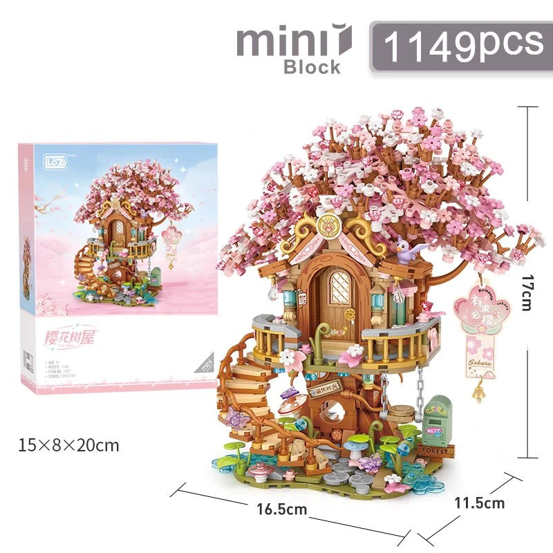 Street View Building Block Set – Mini Shops & Tea House Models