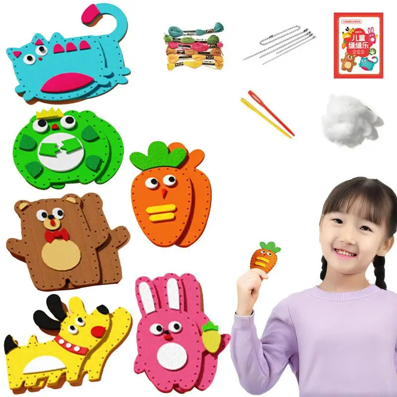 Children’s DIY Sewing Kit – Educational Felt Animal Craft Set