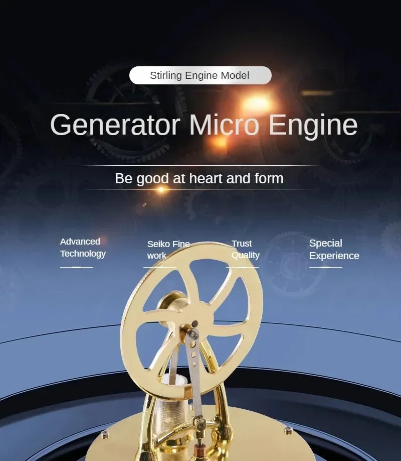 Low Temperature Stirling Engine Model Thermoacoustic External Combustion Engine Children's Educational Gift Birthday Gift