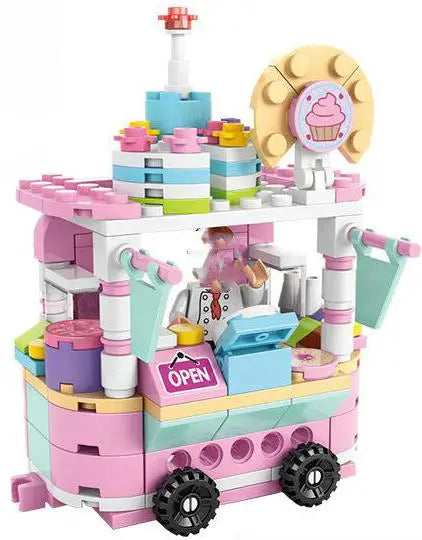 Mini City Street Snack Shop Blocks – Compatible Building Set