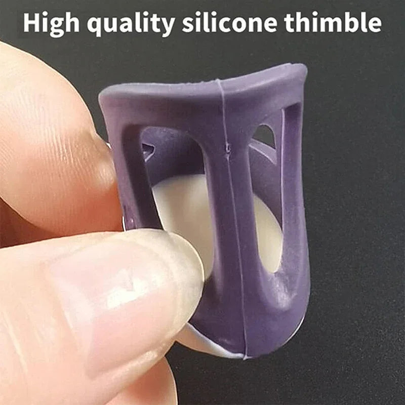 Silicone Thimble Finger Protectors – Anti-Slip Sewing Covers