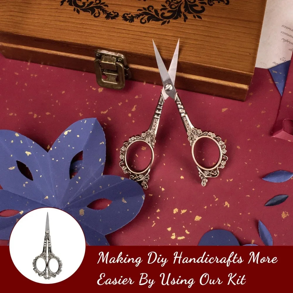 Vintage Sewing Kit – Retro Scissors & Needle Set