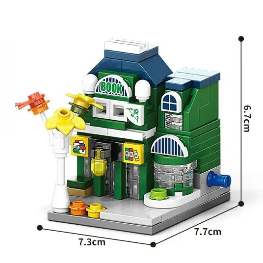 Mini City Street Snack Shop Blocks – Compatible Building Set
