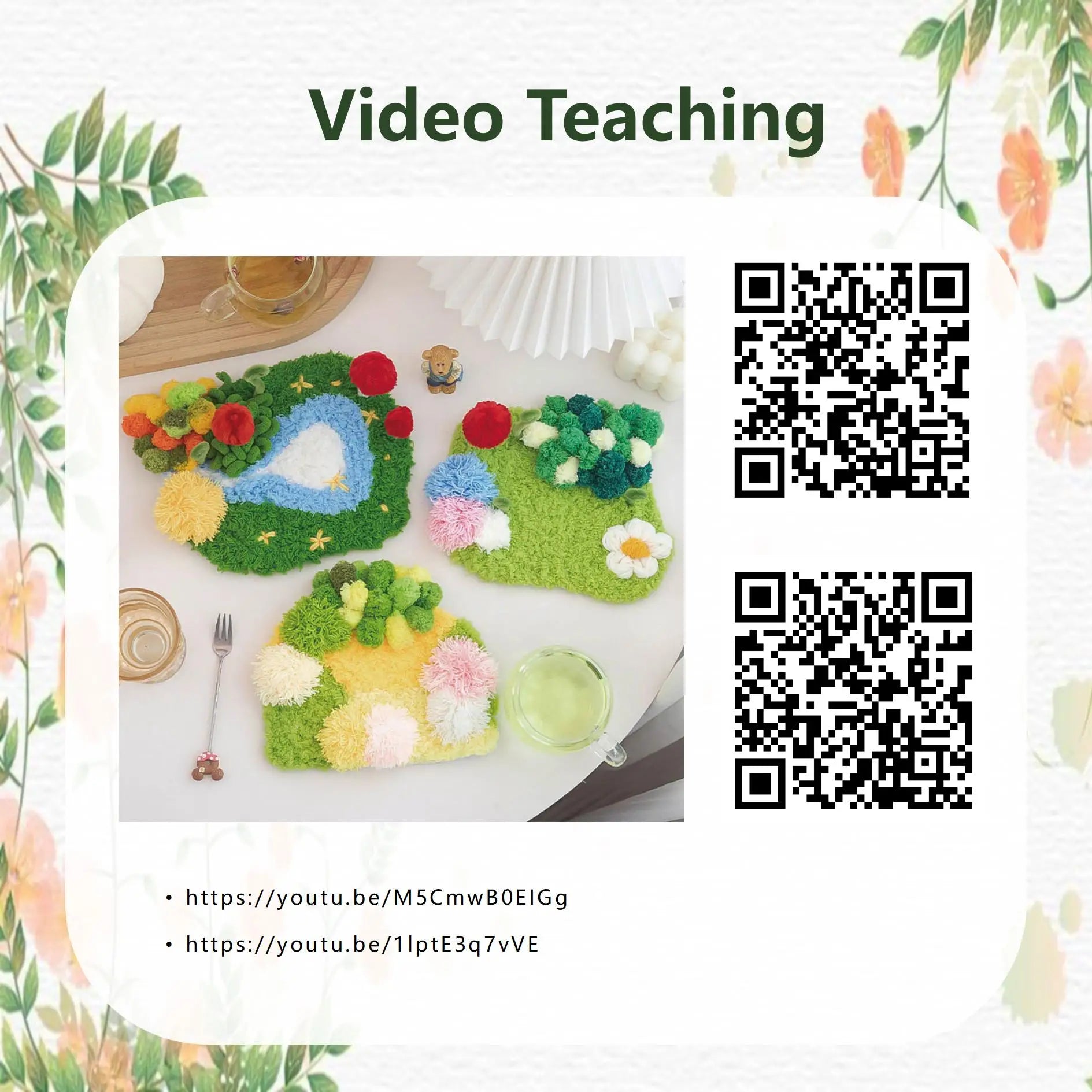 Latch Hook Coaster Kit – DIY Yarn Craft for Adults & Beginners