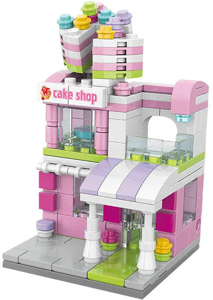 Mini City Street Snack Shop Blocks – Compatible Building Set