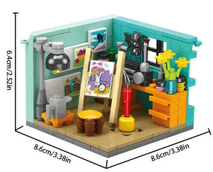 Mini City Street Snack Shop Blocks – Compatible Building Set
