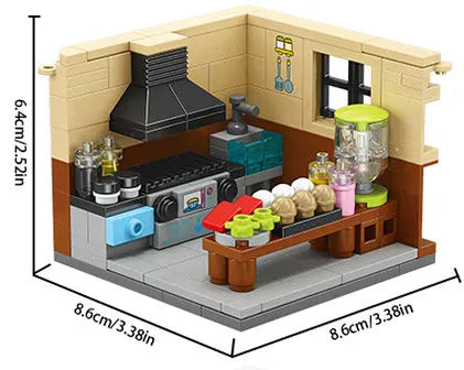 Mini City Street Snack Shop Blocks – Compatible Building Set