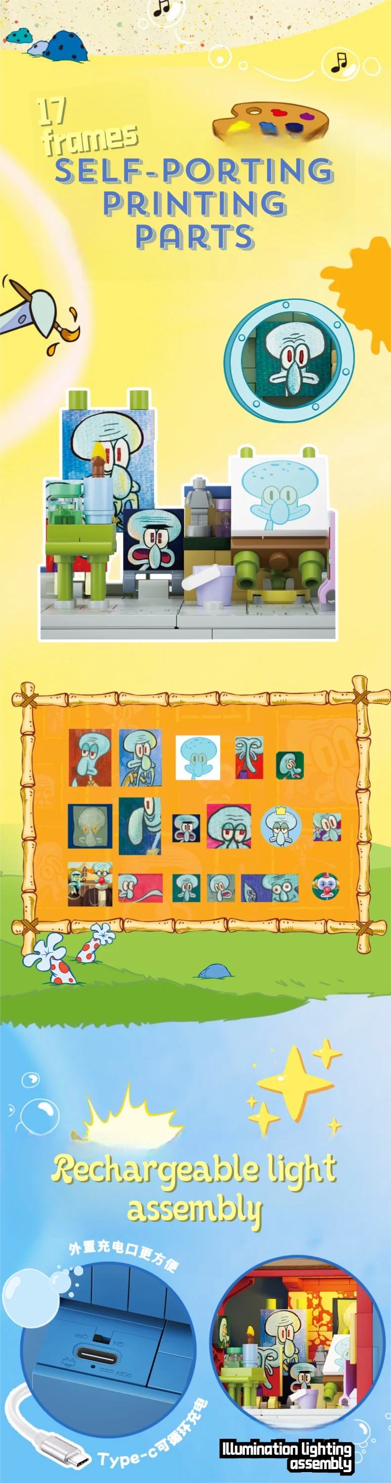 Krusty Krab Building Blocks – Cartoon Restaurant Model Set