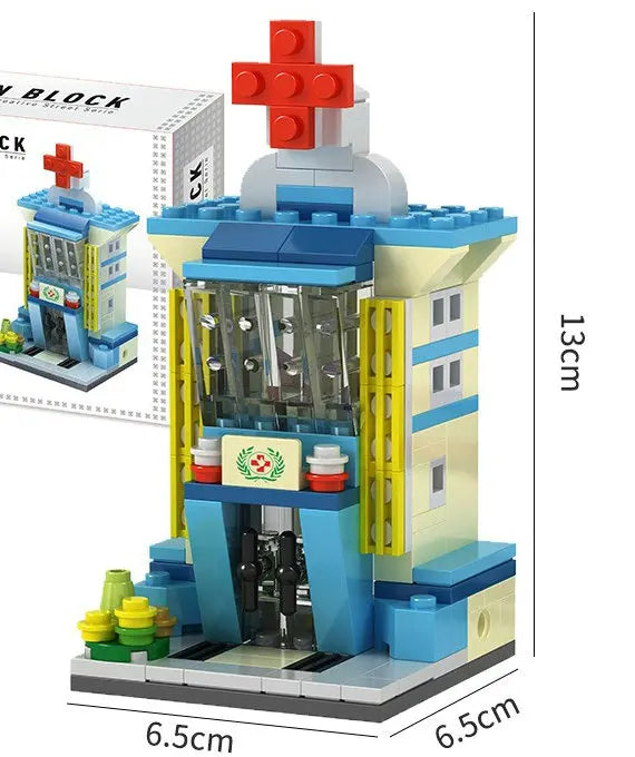 Mini City Street Snack Shop Blocks – Compatible Building Set