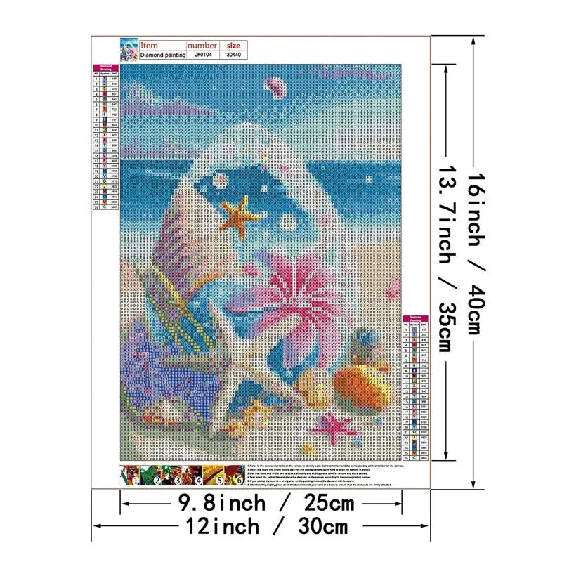 Starfish 5D Diamond Painting – Fantasy Seaside Mosaic Kit
